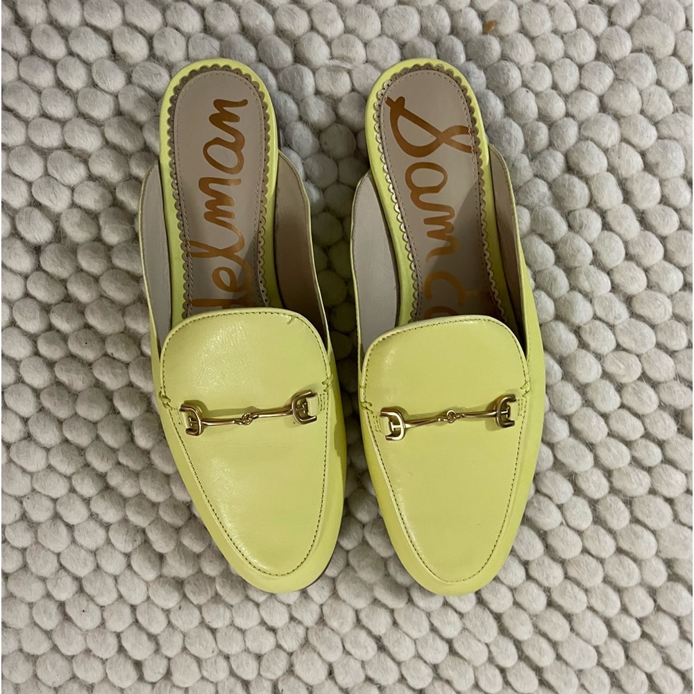 Sam Edelman yellow loafers